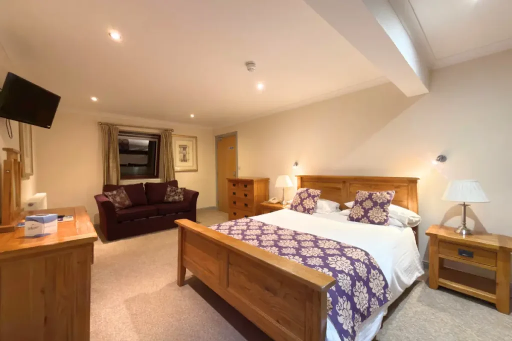 Ground floor family room with two double beds, Craigmonie Hotel Inverness