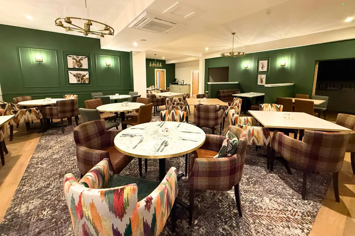 Scottish restaurant dining area at Craigmonie Hotel Inverness