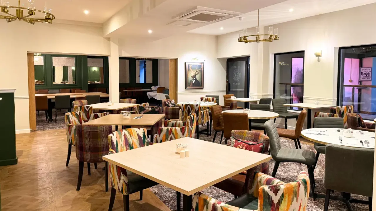 Scottish restaurant dining area at Craigmonie Hotel Inverness